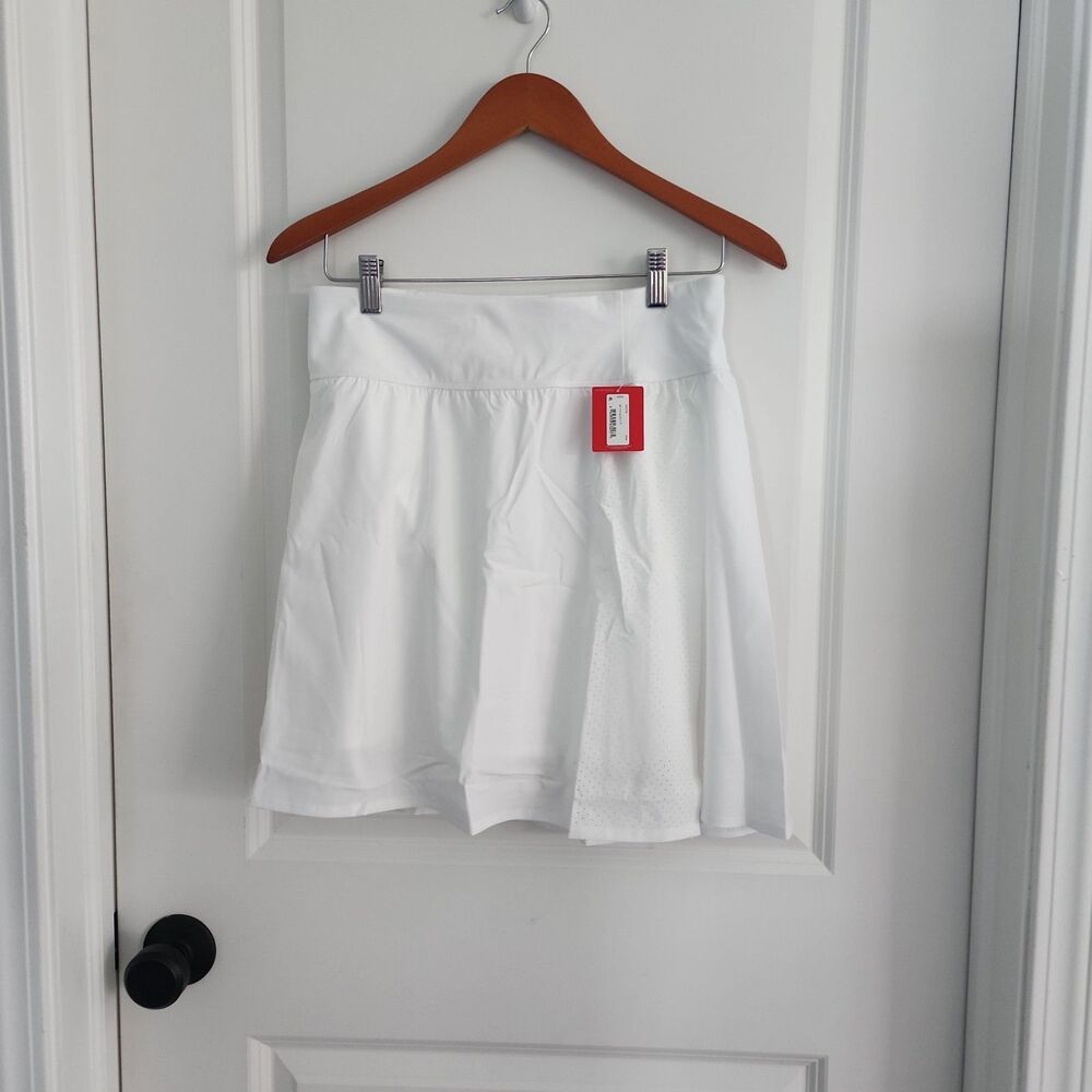 Spanx Get Moving Skort Womens Size XL White 17" Pull On Athleisure 50196R NWT